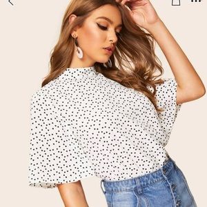 Shein mock neck blouse